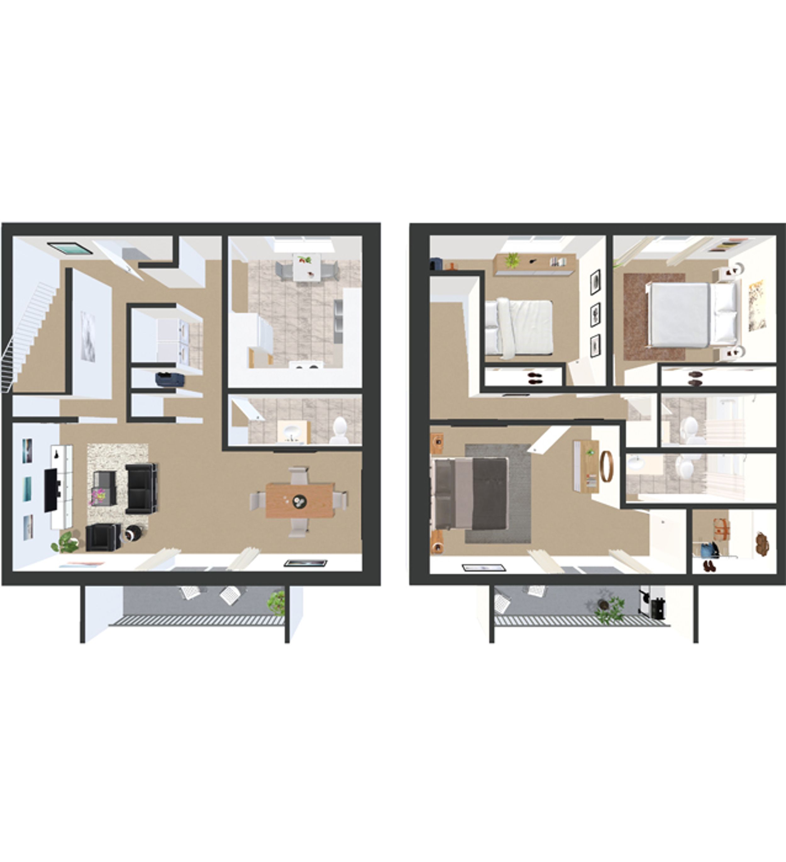 3 Bed / 2.5 Bath TH floorplan